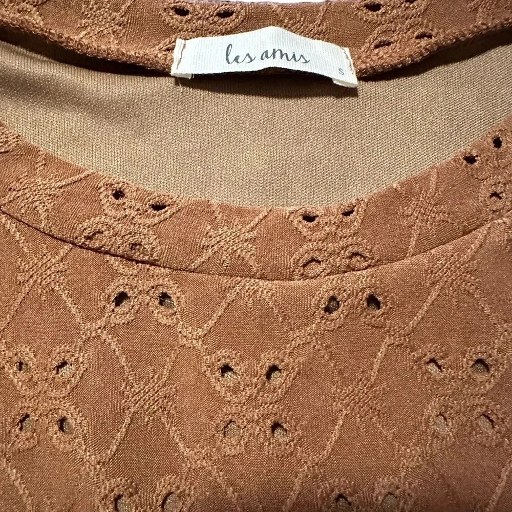Les Amis Red Brown Blouse - Size Small - Picture 3 of 3